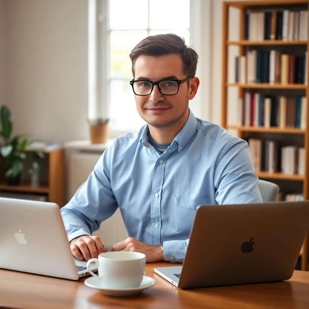 Vrouw die tevreden kijkt naar financiële resultaten op laptop