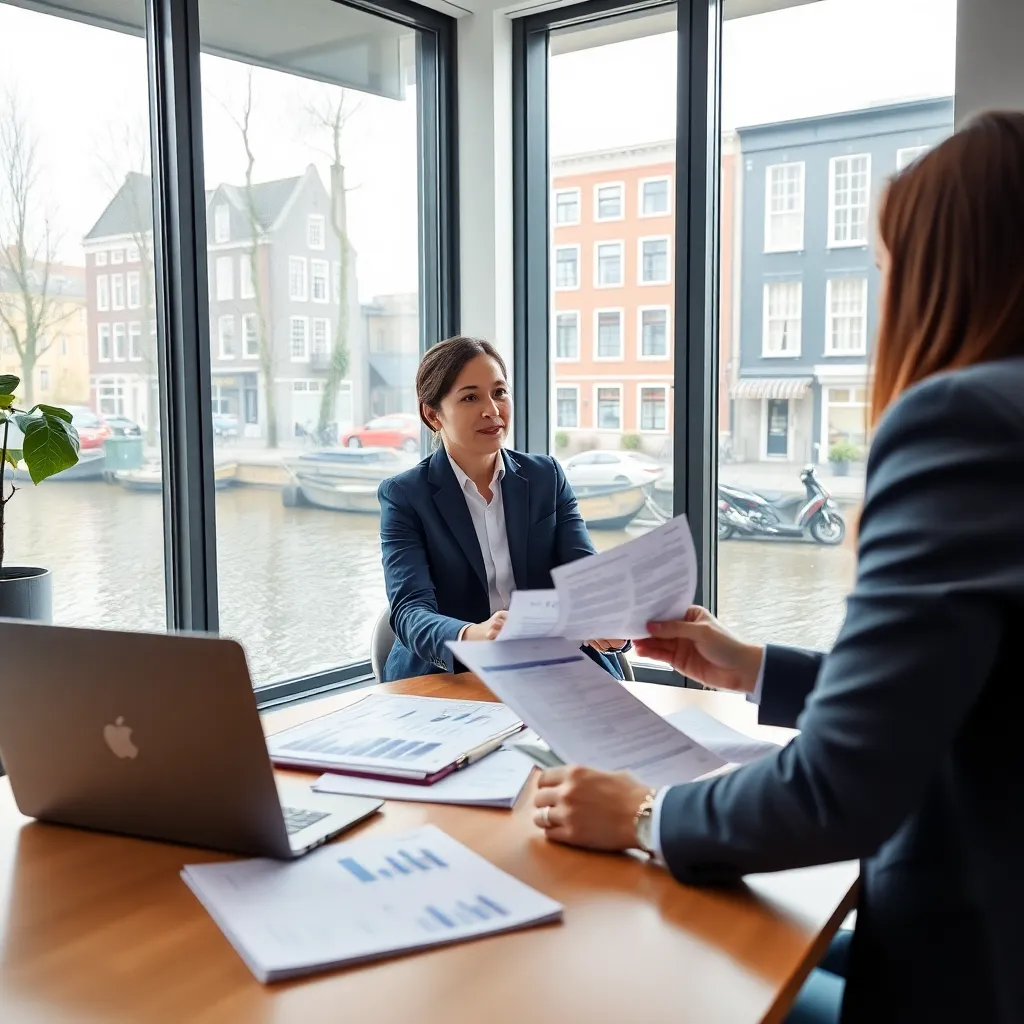 Professionele financieel adviseur die belastingplanning uitlegt